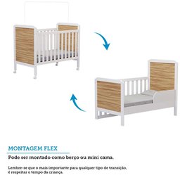 Berço Minicama 2 em 1 Americano 100% MDF Cloe - 8