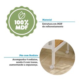 Berço Minicama 2 em 1 Americano 100% MDF Cloe - 14