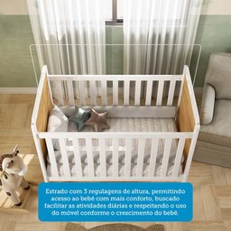 Berço Minicama 2 em 1 Americano 100% MDF Cloe - 12