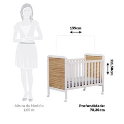 Berço Minicama 2 em 1 Americano 100% MDF Cloe - 6