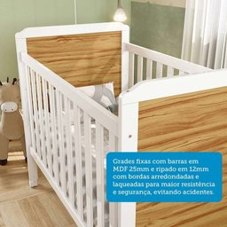 Berço Minicama 2 em 1 Americano 100% MDF Cloe - 11