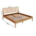 Ver imagem 4 de Cama King com Madeira Maciça Viena 207x111x230cm Marrom/Mel