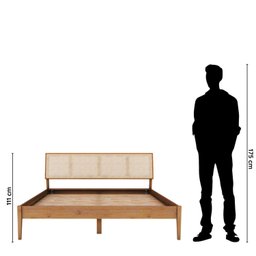 Cama King com Madeira Maciça Viena 207x111x230cm - 4