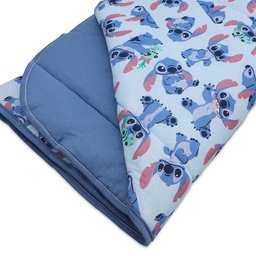 Edredom Estampado 1 Peça Portallar Disney Stitch e Xepa-azul Jeans Casal - 4