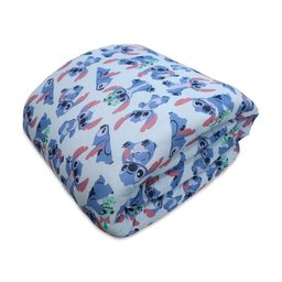 Edredom Estampado 1 Peça Portallar Disney Stitch e Xepa-azul Jeans Casal - 1