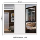 Ver imagem 4 de Guarda Roupa Casal 100% Mdf Madesa Zurique 3 Portas de Correr com Espelhos - Branco