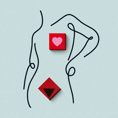 Coração e Triângulo - Wall Concept, Montagem entre Quadros e Adesivo de Parade - 2 Peças + - Soft To