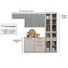 Cozinha Modulada com Cristaleira 4 Peças Essence 100% Mdf Itatiaia - 3