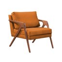 Ver imagem 2 de Kit 2 Poltronas Decorativa Mona Luxo Veludo Terracota Base Madeira Maciça