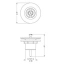 Ver imagem 2 de Válvula para Lavatório 7/8" Universal com Tampa Plástica Preto/Matte Roca