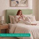 Ver imagem 6 de Cabeceira Painel Suspenso Casal 160 cm Luna Retangular Boucle Oliva Artte