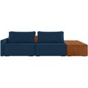 Ver imagem 2 de Sofá Ilha Modular para Sala 252cm com Puff Dublin K01 Veludo Azul Sintético Caramelo - Lyam Decor