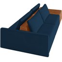 Ver imagem 4 de Sofá Ilha Modular para Sala 252cm com Puff Dublin K01 Veludo Azul Sintético Caramelo - Lyam Decor