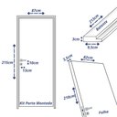 Ver imagem 2 de Kit Porta de Madeira 210x82cm Batente 9,5cm Lisa Primer Uniportas Abertura Direita