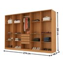 Ver imagem 3 de Guarda Roupa Casal Everest Mdf 10 Portas 4 Gavetas 13 Prateleiras