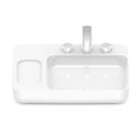 Ver imagem 4 de Cuba de Apoio com Válvula Oculta 7/8" 60x42cm sem Saboneteira Infinity Branco Roca