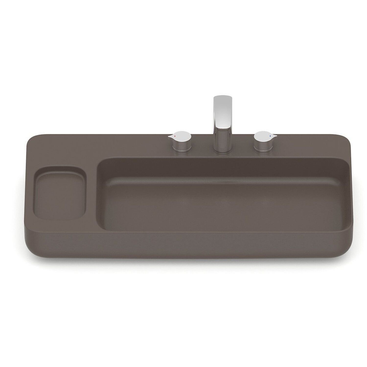 Cuba de Apoio com Válvula Oculta 7/8" 80x42cm sem Saboneteira Infinity - 5
