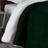 Coberdrom Cobertor Robust Queen Manta Canelada Sherpa Lã de Carneiro Grosso 1 Peça Verde Escuro - 3