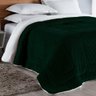 Coberdrom Cobertor Robust Queen Manta Canelada Sherpa Lã de Carneiro Grosso 1 Peça Verde Escuro - 1