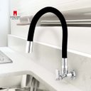 Ver imagem 4 de Torneira Luxo Parede Tubo Flexível 01868 Preta Concept Metais