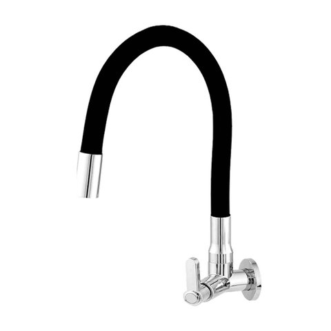 Torneira Luxo Parede Tubo Flexível 01868 Preta Concept Metais