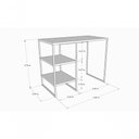 Ver imagem 3 de Aparador Industrial P/ Cervejeira C/2 Prateleiras 95x75x50cm