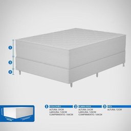 Conjunto Box Viúva Mola Ensacada Probel Excede Premium (128x188x56cm) - 5