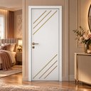 Ver imagem 3 de Porta Interna Frisada R30K 210x80 para Quarto Cozinha Sala:Branco