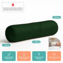 Ver imagem 3 de Almofada Travesseiro Bastão Tubo Rolo Dot 140cm Macia Veludo Verde Escuro - Abmaza