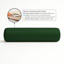 Ver imagem 2 de Almofada Travesseiro Bastão Tubo Rolo Dot 140cm Macia Veludo Verde Escuro - Abmaza