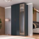 Ver imagem 1 de Roupeiro Ravi em Mdf 3 Portas com Reflecta 120,5x232,2cm Grafitto 1120