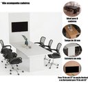 Ver imagem 5 de Mesa de Reunião Retangular Moderno sem Gavetas MDP 220cm Branco Tecnomobili 2 Volumes