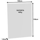 Ver imagem 4 de Mesa de Reunião Retangular Moderno sem Gavetas MDP 220cm Branco Tecnomobili 2 Volumes