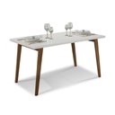 Ver imagem 1 de Mesa de Jantar Nature sem Vidro Mmj-as As-castanho Claro/off White Laca 1,35m