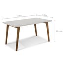 Ver imagem 2 de Mesa de Jantar Nature sem Vidro Mmj-as As-castanho Claro/off White Laca 1,35m