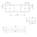 Ver imagem 2 de Cuba de Sobrepor 121cm x 380cm Skyline Horizon Preto Roca