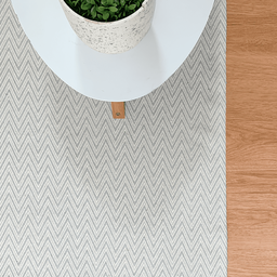 Tapete Sala Quarto Artesanal 2,50 X 3,00m Chevron Cinza Cru Antiderrapante Grande Rústico - 4
