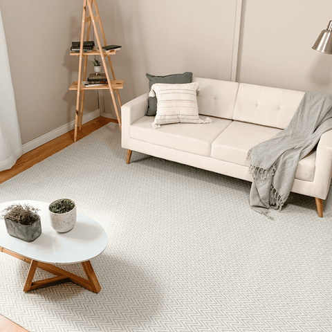 Tapete Sala Quarto Artesanal 2,50 X 3,00m Chevron Cinza Cru Antiderrapante Grande Rústico