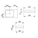 Ver imagem 2 de Cuba de Sobrepor 60x38cm com Tampo Skyline Horizon Branco/Blanco Mate Roca
