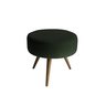 Puff Decorativo Redondo Pés Palito Suede Verde escuro - 1