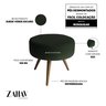 Puff Decorativo Redondo Pés Palito Suede Verde escuro - 4