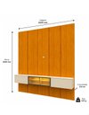 Ver imagem 6 de Conjunto Painel Home Modulo Suspenso TV 85 Polegadas Sheron Cor:Off-White/Madeira