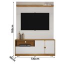 Ver imagem 2 de Home Theater Monza Off White Cinamomo com Aparador para Sala de Estar Ambiente Bellíssima Off White