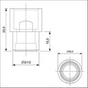 Ver imagem 2 de Adaptador para Regulador de Vazão 33cm X 15cm G1/2