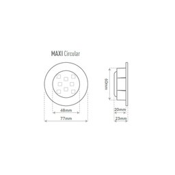 Luminária Point Maxi Circular Articulada Ø60 Mm Bivolt Led Line Mca60.br - Branco - Fria 6000k - 3