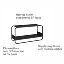 Ver imagem 4 de Sapateira Banco Pé Metal Luna Nero-Preto