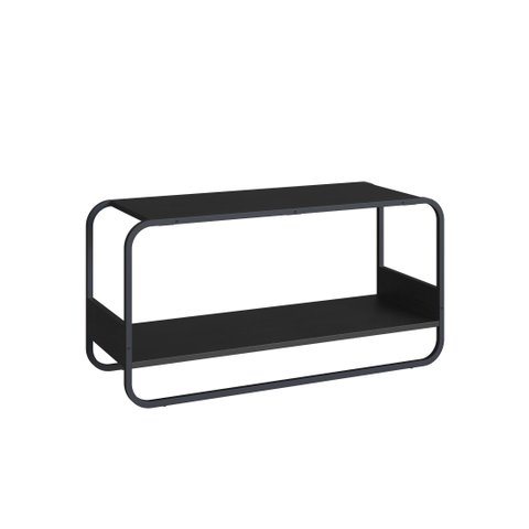 Sapateira Banco Pé Metal Luna Nero-Preto