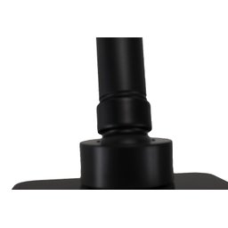Ducha Chuveiro Flatt Quadrado Abs Preto C/ Braço Parede - 6