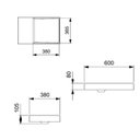 Ver imagem 2 de Cuba de Sobrepor 60cm x 38cm Dash Horizon Branco Roca
