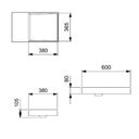 Ver imagem 2 de Cuba de Sobrepor 60cm x 38cm Dash Horizon Preto Roca